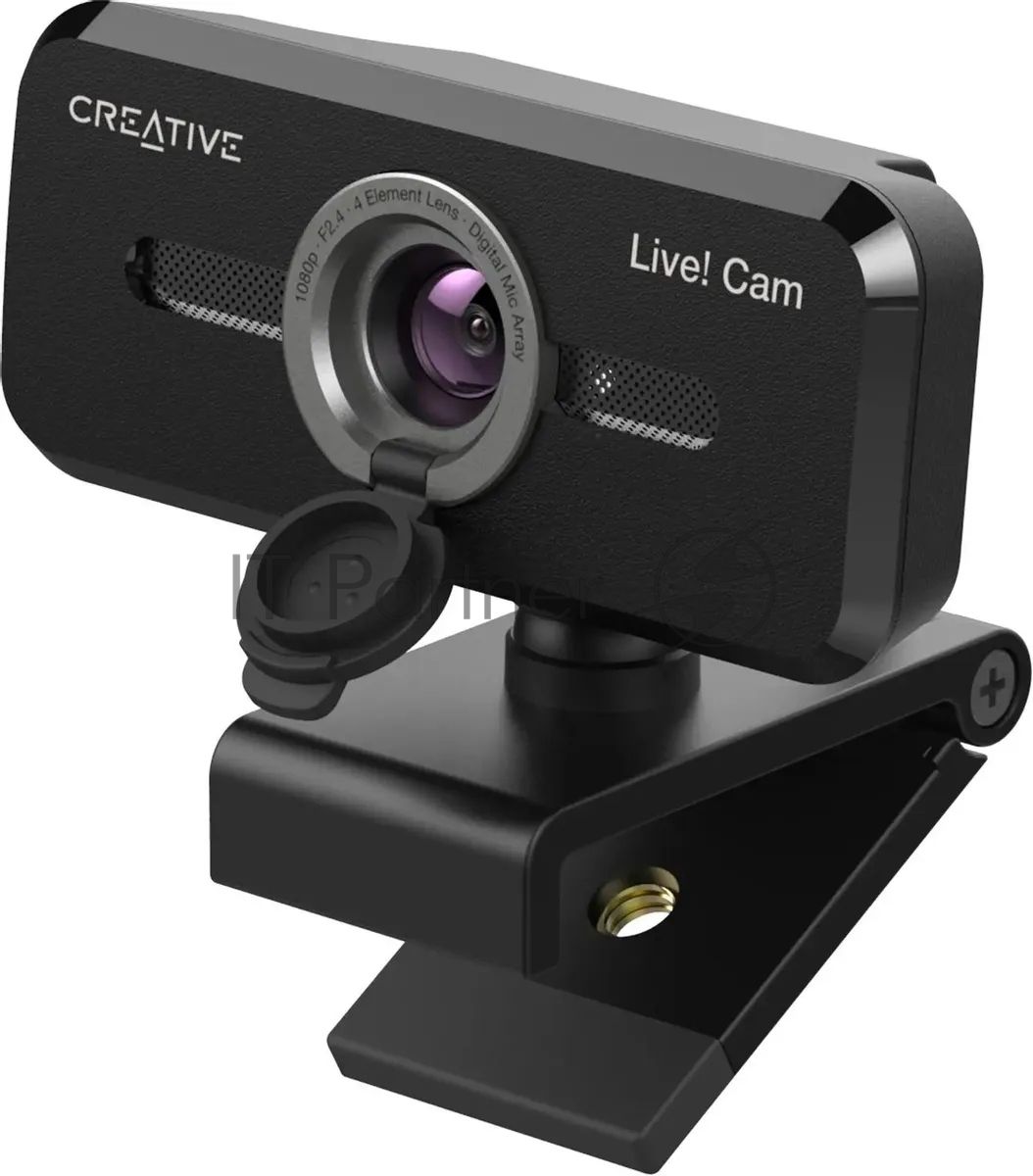 Веб-камера Creative Live! Cam Sync 1080p V2 1920x1080, 30 кадр/с, USB Type-A, микрофон, шторка приватности, универсальное крепление