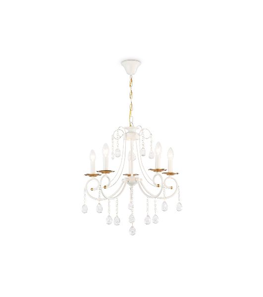 Светильник Ambrella light TR4916/5 WH/GD белый/золото E14/5 max 40W D550*860