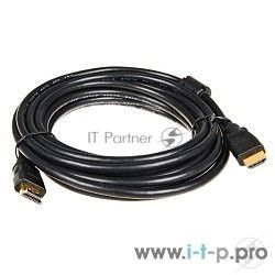 Кабель 5bites APC-014-010 HDMI M / HDMI M V1.4b, высокоскоростной, ethernet+3D, зол.разъемы, ферр.кольца, 1м.