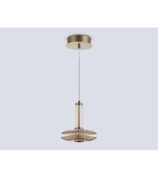 Подвесной светодиодный светильник Ambrella light LH31001 BS/TI латунь/янтарь 10W 3000K 150*150*240