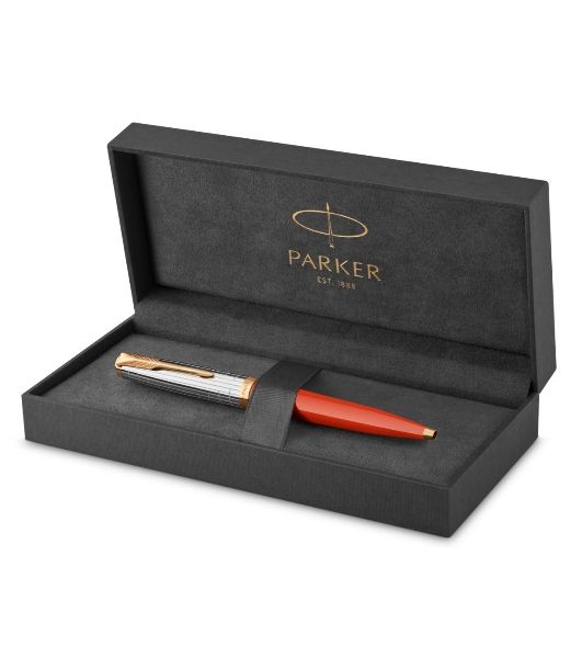 Ручка шариковая Parker 51 Premium (CW2169073) Red Rage GT, M, черные чернила, подарочная коробка