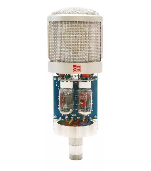 Микрофон конденсаторный sE Electronics [GEMINI II] двухламповый, 20 Гц - 20 кГц, кардиоида, в комплекте: держатель "паук", блок питания со шнуром, микрофонный кабель, металлический и деревянный кейсы.