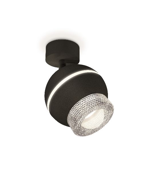 Комплект поворотного светильника Ambrella light XM1102010 SBK/CL черный песок/прозрачный MR16 GU5.3 LED 3W 4200K (A2210, C1102, N7191)