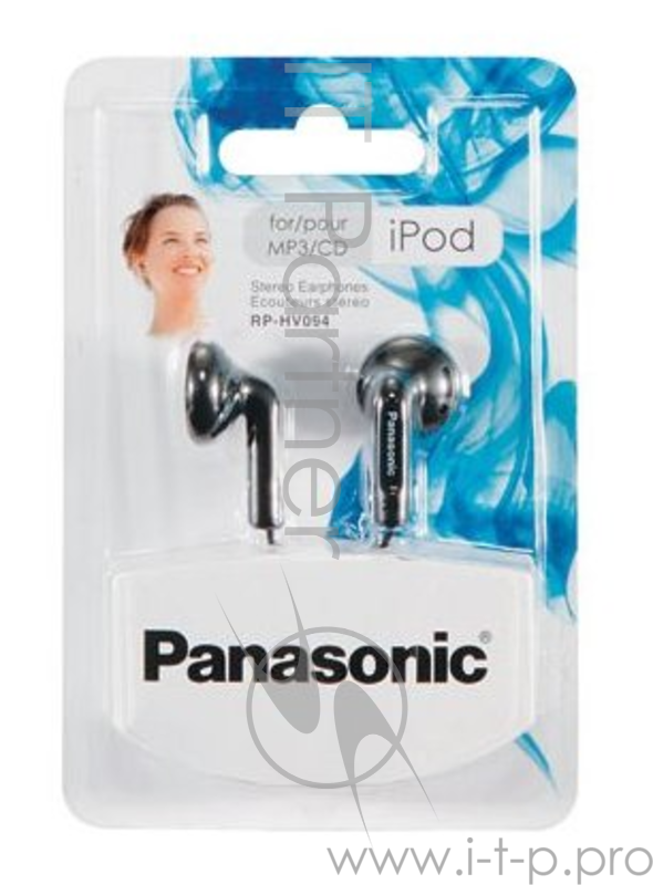 Наушники вкладыши Panasonic RP-HV094GU-K черный проводные (в ушной раковине)