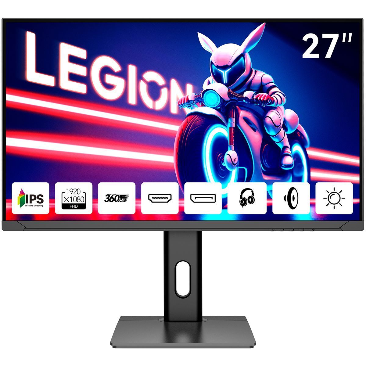 Монитор 27" Aiwa MD2710 IPS 1920x1080, 360 Гц, 1 мс, 16:9, 300 кд/м², 2xHDMI 2.0, 2xDP 1.2, 3.5 Jack, динамики (2x3 Вт), HDR10, FreeSync, G-Sync, черный