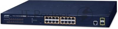 Коммутатор управляемый GS-4210-16P2S IPv6/IPv4, 16-Port Managed 802.3at POE+ Gigabit Ethernet Switch + 2-Port 100/1000X SFP (220W)