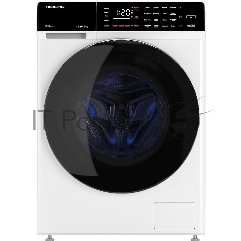 Стирально-сушильная машина HIBERG i-DDQ9-10714 W белый загр. фронтальная макс.: 10,5 кг 1400 об/мин класс: А+++