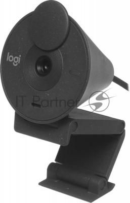Веб-камера Logitech Brio 300 1920x1080, 30 кадр/с, USB Type-C, микрофон (шумоподавление), автоматическая фокусировка, автоосвещение, универсальное крепление
