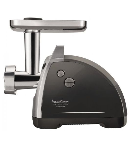 Мясорубка электрическая Moulinex ME688832 черный, 2200 Вт, 4.5 кг/мин, реверс, насадки - 6