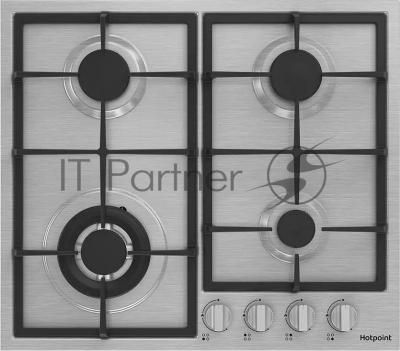 Газовая варочная поверхность Hotpoint HGMT 642 W IX, 4 конфорки, нержавеющая сталь, 7800 Вт