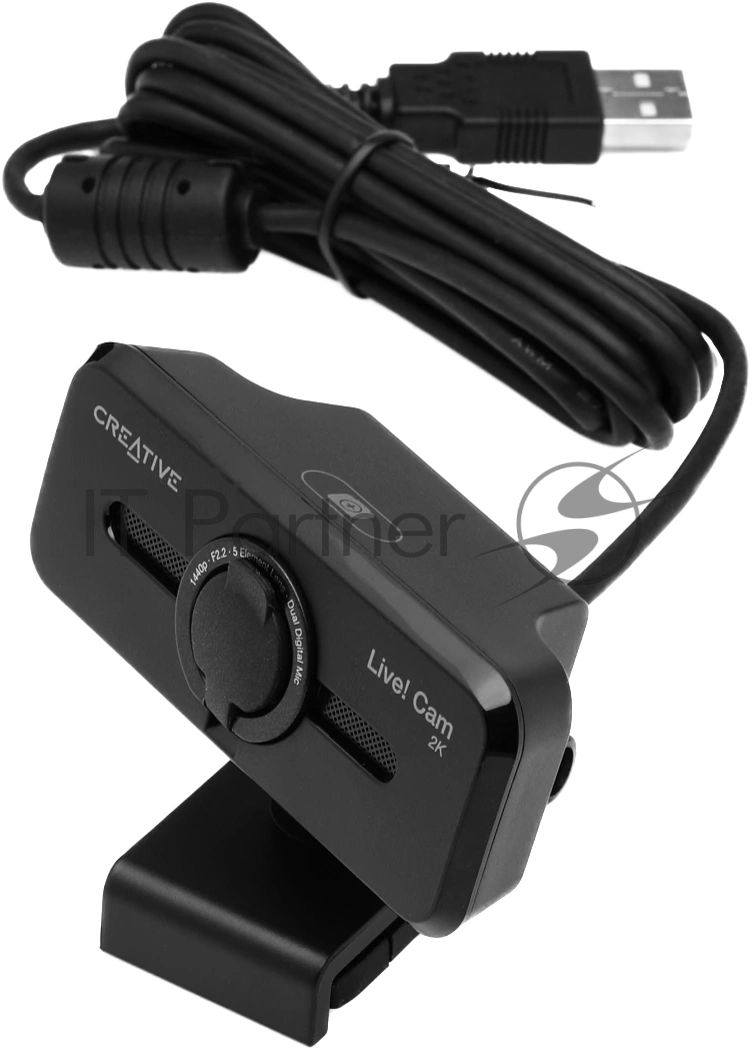 Веб-камера Creative Live! Cam Sync V3 2560x1440, 30 кадр/с, USB, микрофон, шторка приватности, автофокус, крепление на мониторе