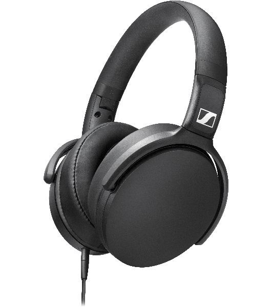 Наушники Sennheiser HD 400S накладные складные закрытые 18-20000Гц съемный кабель 1,4м, угловой jack 3.5мм, 120дБ, микрофон, черные, 508598