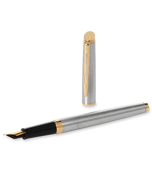 Ручка перьевая Waterman Hemisphere (CWS0920310) Steel GT F сталь нержавеющая/позолота, подарочная коробка