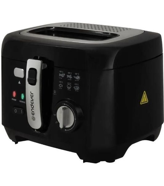 Фритюрница Endever Skyline FR-114 черный/стальной, 2000 Вт, 2.5 л, съёмная чаша
