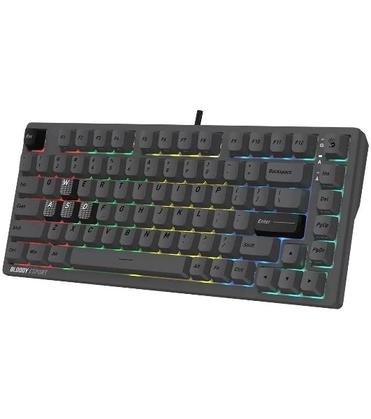 Клавиатура A4Tech Bloody MS76 проводная, USB Type-A, темно-серый