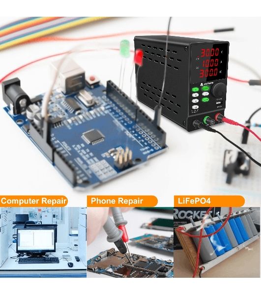 Лабораторный блок питания программируемый Amperin AI-MW3010 30V, 10A, 0,3 кВт