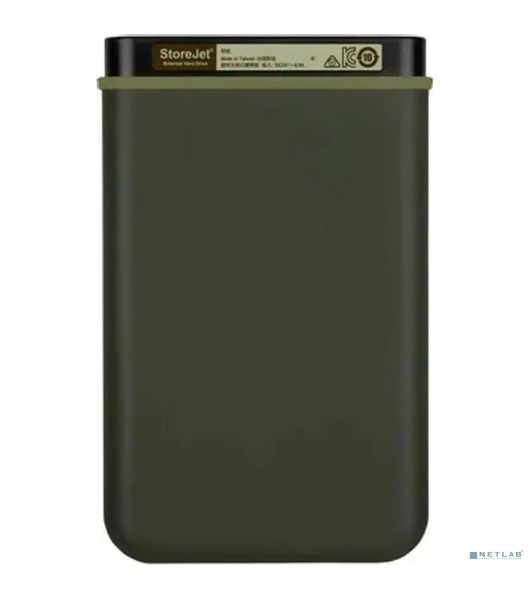 Внешний HDD 2.5" Transcend StoreJet 25M3, 2TB, USB 3.2 Gen 1 Type-A, 5400 rpm, зеленый