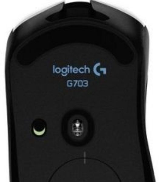 Мышь игровая Logitech G703 Lightspeed черная, сенсор 100-25600dpi (Hero25K), беспроводная 2.4GHz + USB 1,8м, 5 программируемых кнопок + колесо прокрутки, RGB-подсветка, под правую руку