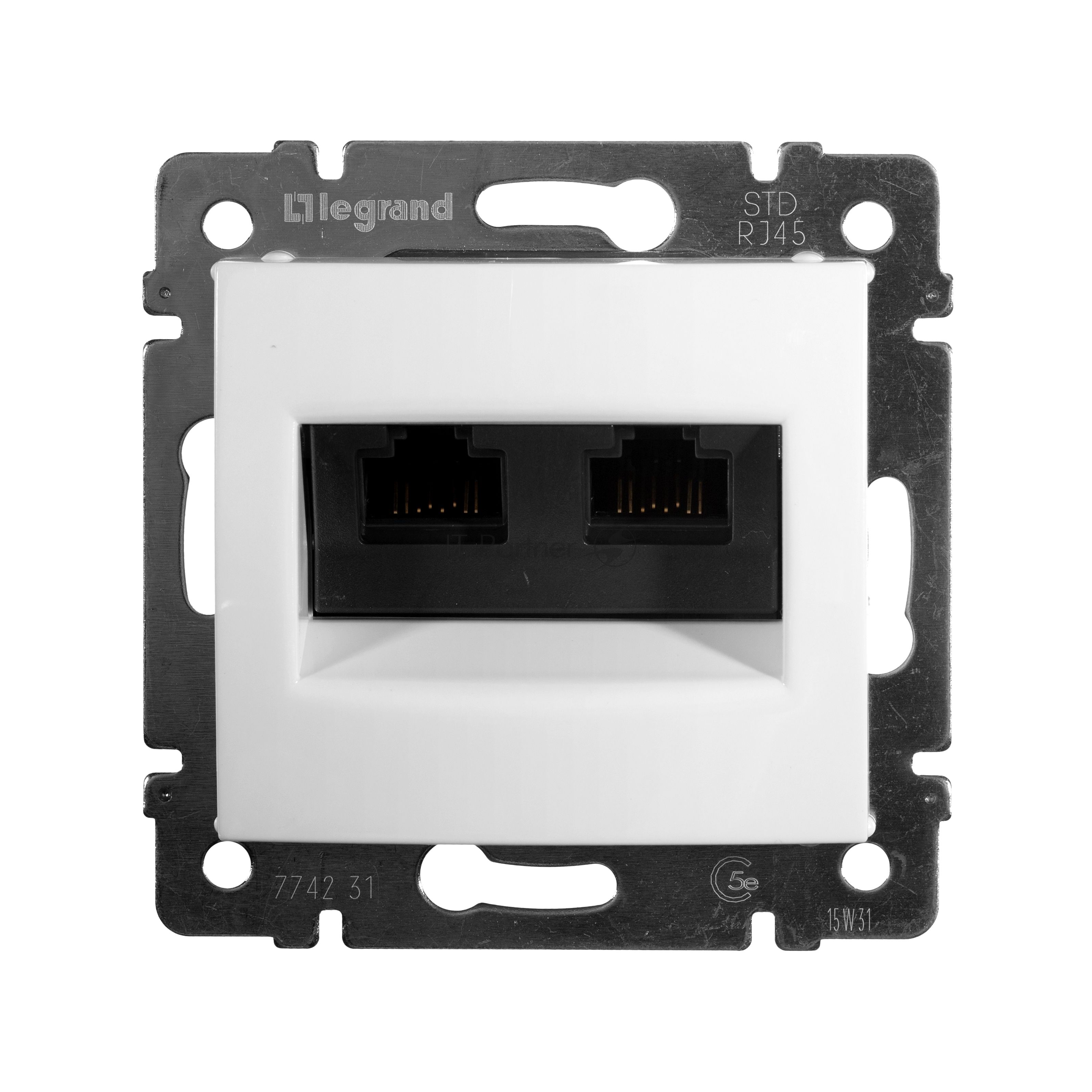 Компьютерная двойная розетка Legrand Valena 774231, белая RJ45 5 кат UTP