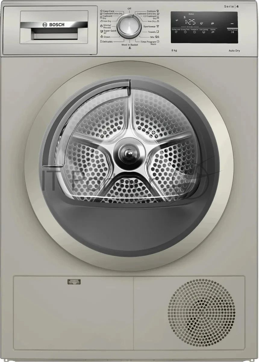 Сушильная машина Bosch WTN86212ME серый, 8 кг, сушка - конденсационная, программ - 8, 59.8 x 84.2 x 61.3 см