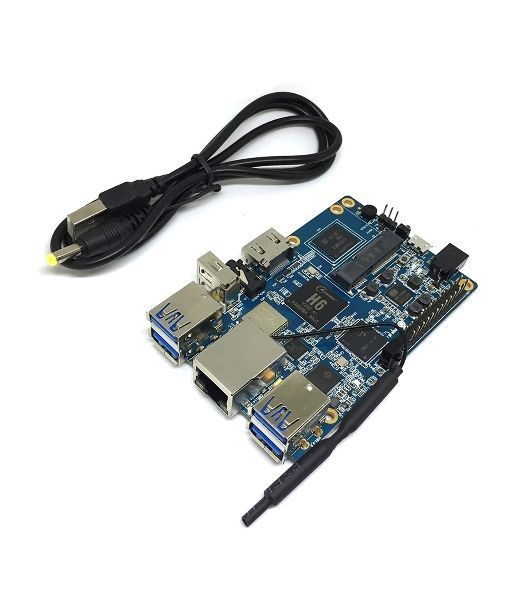 Микрокомпьютер Orange PI 3 2Gb + 8Gb EMMC, Android 7, с кабелем питания. (44286)