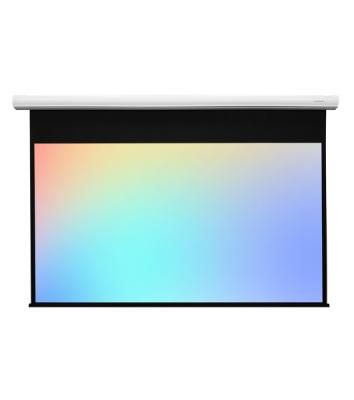Экран с электроприводом Lumien Master Control 254x400 см (181"), рабочая область 244х390 см, Matte White FiberGlass черная кайма по периметру 5 см 16:10