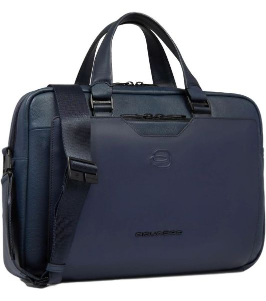 Деловая сумка мужская Piquadro Ael CA6920S142/BLU с отделением для ноутбука 14" синяя натур.кожа