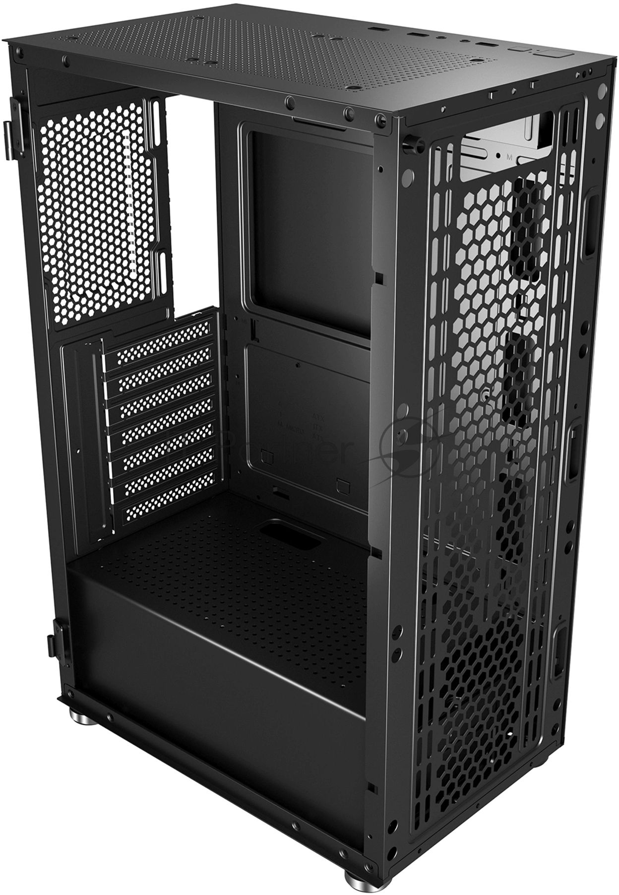 Компьютерный корпус Bloody BD-CC114 черный без БП ATX 8x120мм 1xUSB 2.0 1xUSB 3.0 audio bott PSU