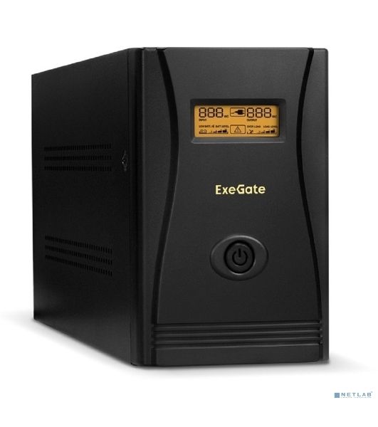 Источник бесперебойного питания ExeGate SpecialPro Smart LLB-2200.LCD.AVR.EURO.RJ 2200VA/1300W, LCD, AVR, 4 евророзетки, RJ45/11, черный
