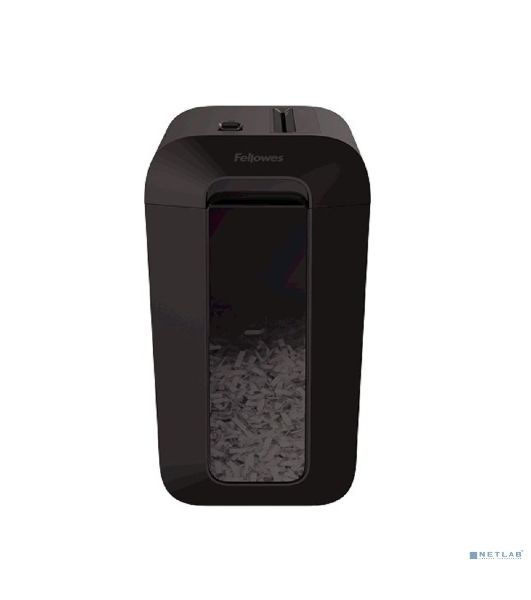 Шредер Fellowes PowerShred LX65 черный (секр.P-4)/перекрестный/10лист./22лтр./скрепки/скобы/пл.карты