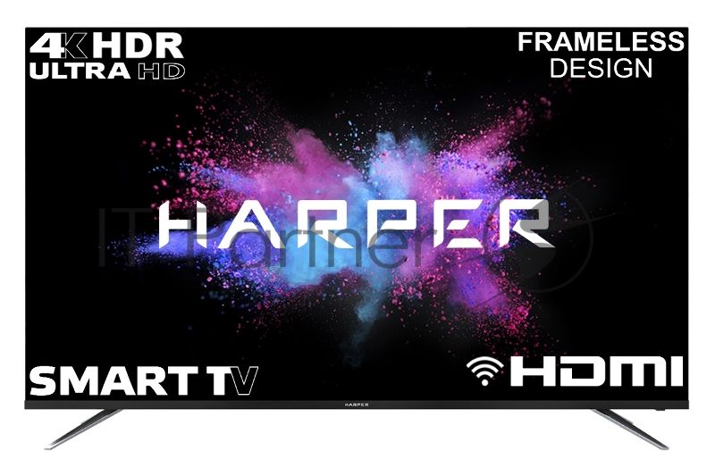 Телевизор Harper 65" 65U660TS черный LED 4k UHD AndroidTV 2/16Gb