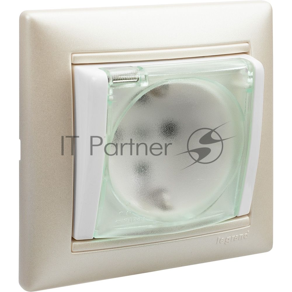 Розетка Legrand Valena 774220 влагозащищенная IP44 с заземлением с крышкой и защитными шторками (белая)