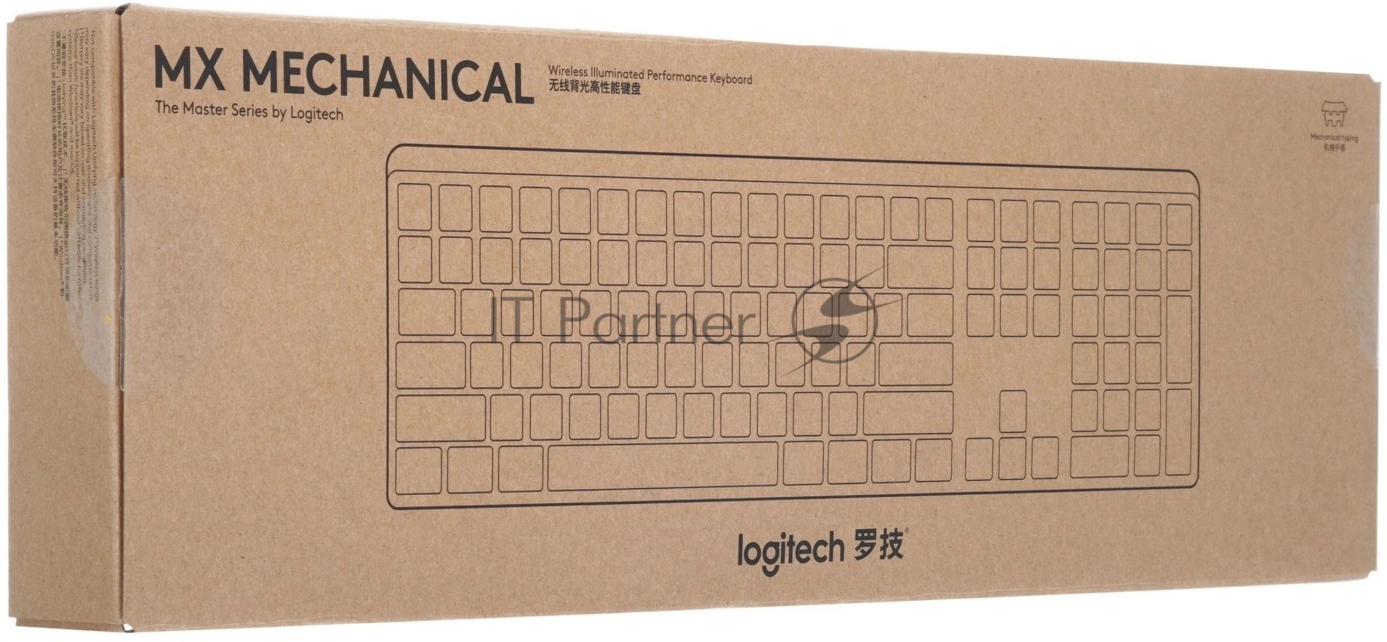 Клавиатура Logitech MX Mechanical механическая черный USB беспроводная BT/Radio slim LED (920-010766)