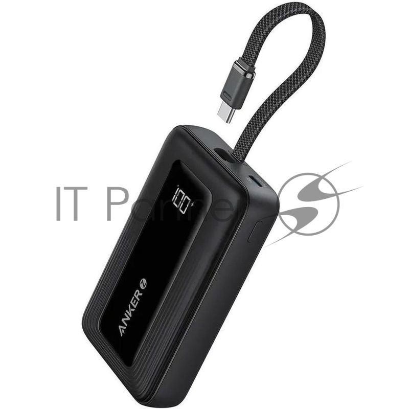 Портативный аккумулятор Anker Power Bank 20K, 30W, Built-In USB-C Cable черный