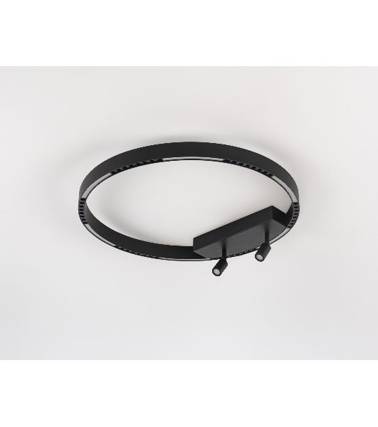 Потолочный светодиодный светильник Ambrella light FL5808/1+2 BK черный 40W 3000K/4200K/6400K D600*95 (без ПДУ)