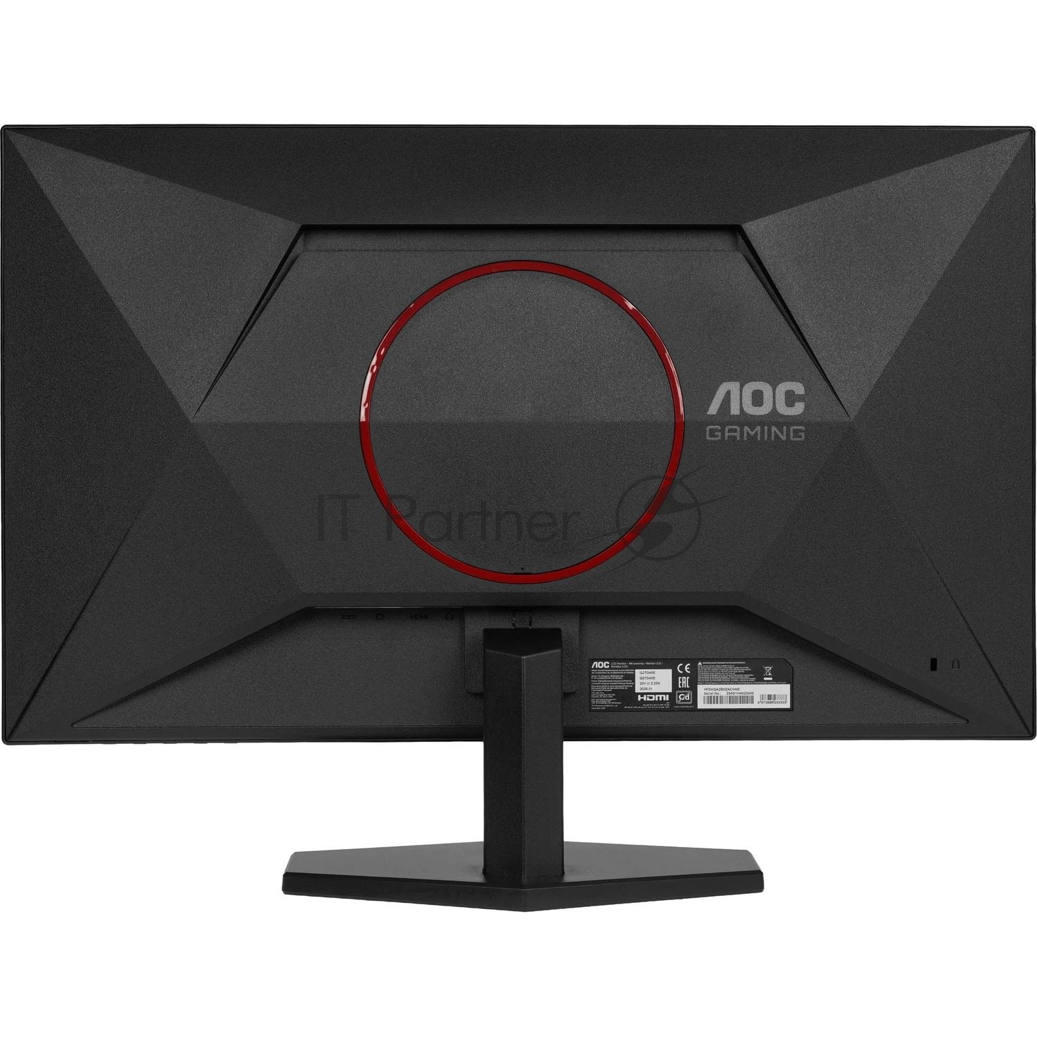 Монитор 27" AOC Q27G40E IPS 2560x1440, 180 Гц, 1 мс, 16:9, 300 кд/м², HDMI, DisplayPort, Flicker Free, Low Blue Light, черный