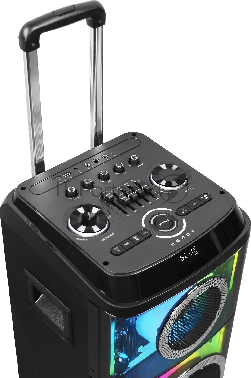 Колонка портативная Ural 103 черный 1200W 1.1 BT/3.5Jack/USB-C 15м 7000mAh