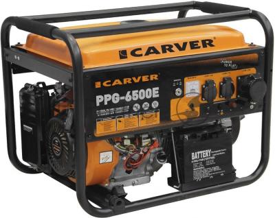 Электрогенератор бензиновый Carver PPG-6500E, 5.5 кВт, 74 дБ, 86 кг