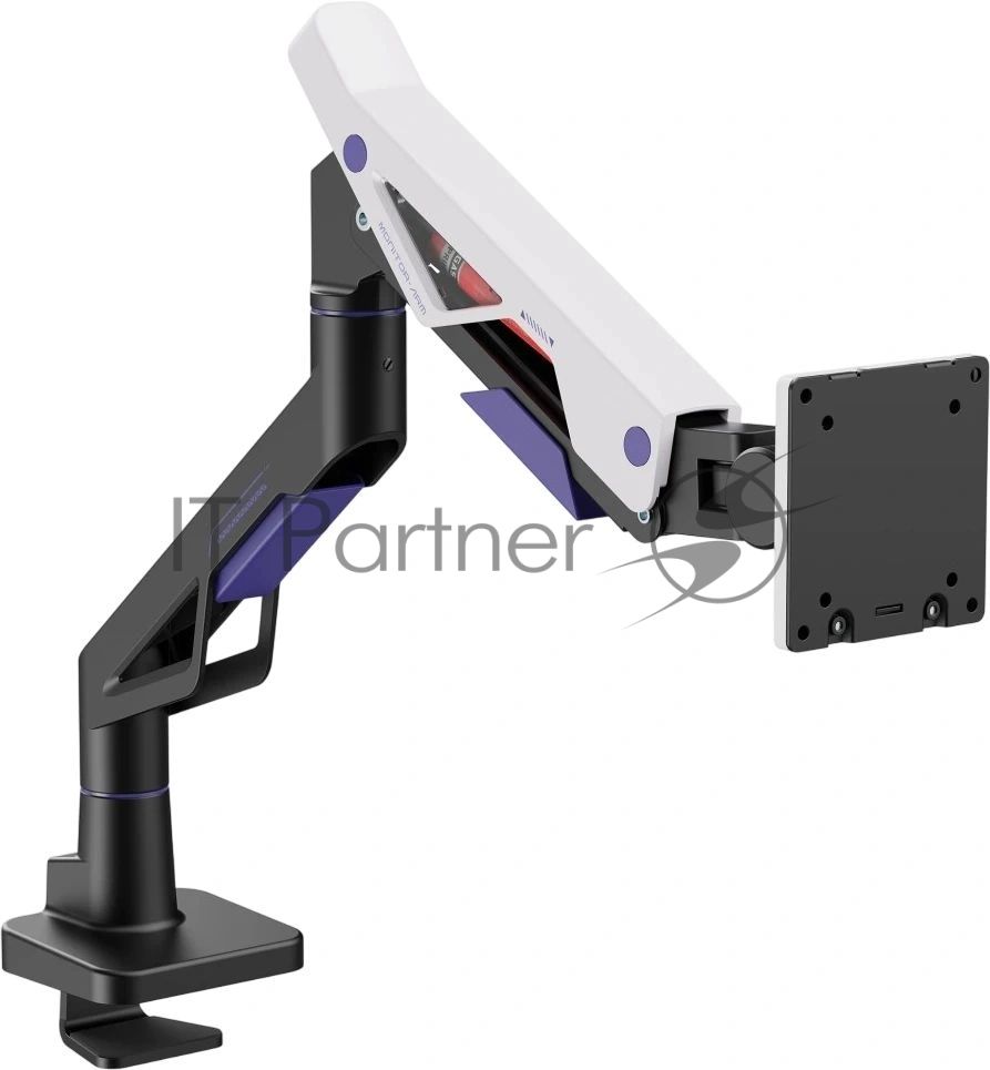 Кронштейн для мониторов Ultramounts UM741BW черный/белый 24"-57" макс.30кг крепление к столешнице поворот и наклон