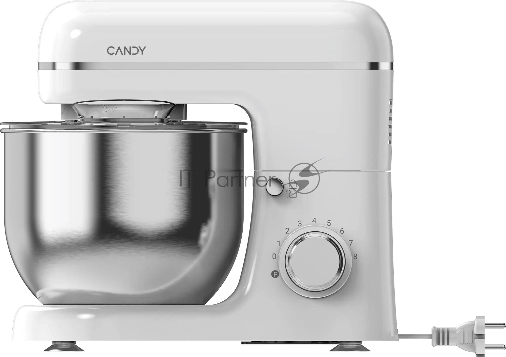 Миксер Candy CM-502 белый, планетарный, 1300 Вт, 5.3 л, 8 скоростей