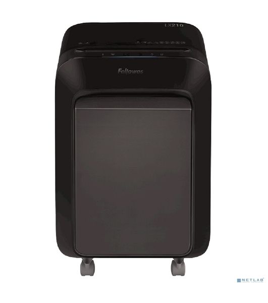 Шредер Fellowes PowerShred LX210 черный (секр.P-4) перекрестный 16лист. 23лтр. скрепки скобы пл.карты