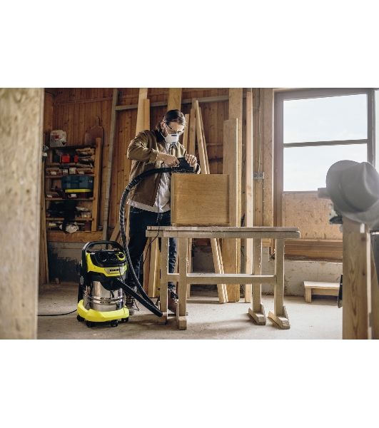 Строительный пылесос Karcher WD 5 P S V-25/5/22 1100Вт (уборка: сухая/сбор воды) желтый