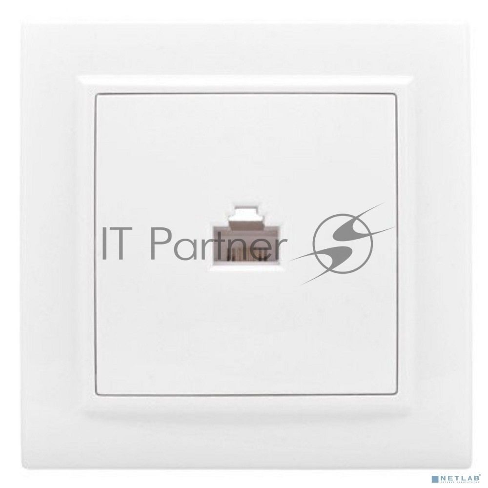 Розетка компьютерная 1-м СП Минск RJ45 бел. Basic EKF ERK01-035-10