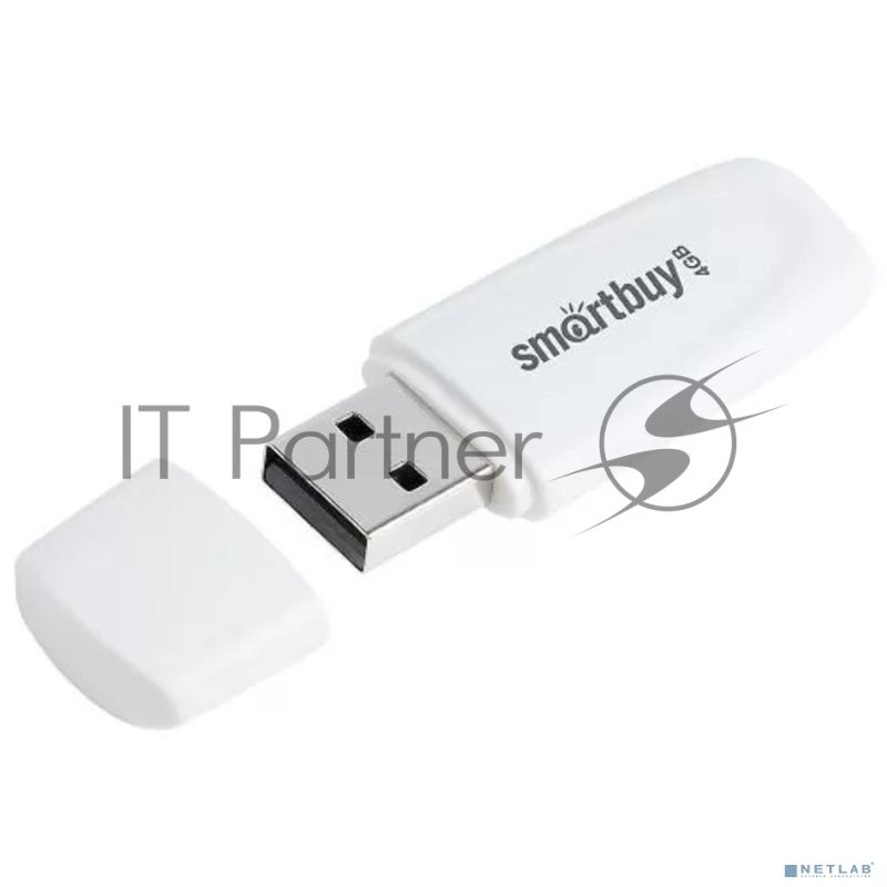 Флешка USB Smartbuy R/W Scout White (SB004Gb2SCW), 4Gb, USB 2.0, R/W 10/7, белый
