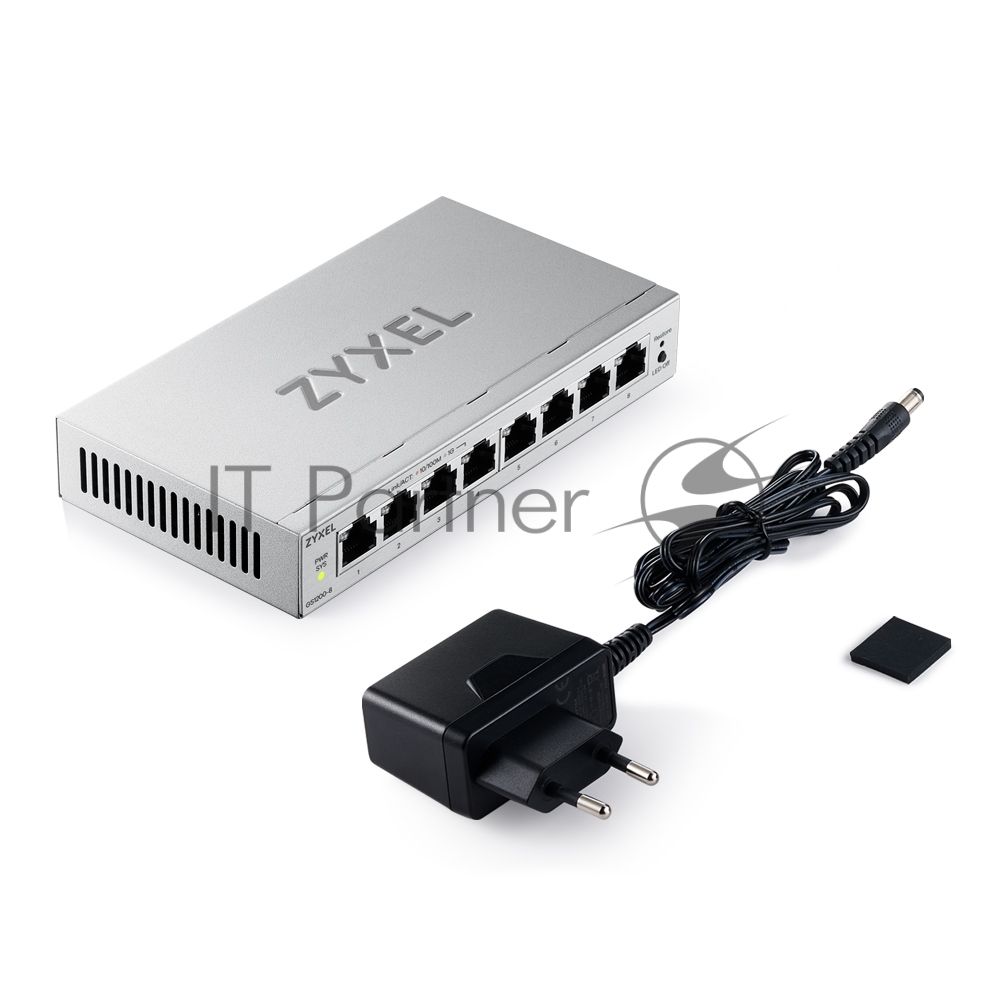 Коммутатор ZyXEL GS1200-8V3-EU0101F, 8×LAN, управляемый