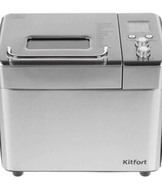 Хлебопечка Kitfort KT-304 серебристый, 550 Вт, 1 кг, 15 программ