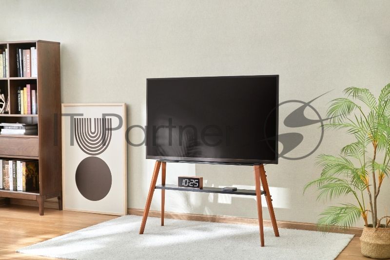 Подставка для телевизора Cactus CS-ST3647BKWN черный/орех, 49"-75" макс. 40 кг, напольный