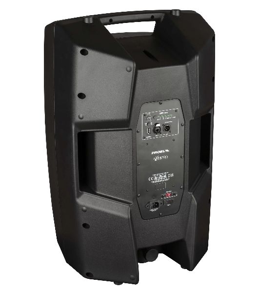 Активная акустическая система PROEL V15PRO 2-х полосная, НЧ динамик 15", ВЧ динамик 1", DSP, мощность пик./ном. 600/300 Вт, АЧХ 45-20000 Гц, макс. SPL 126 дБ, Combo XLR/TRS мик./лин. вход, XLR лин. выход, USB-A порт для радиосистем U24B/U24H