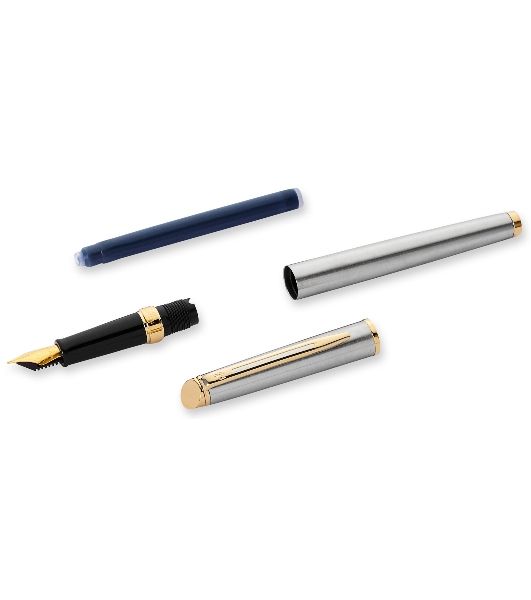Ручка перьевая Waterman Hemisphere (CWS0920310) Steel GT F сталь нержавеющая/позолота, подарочная коробка