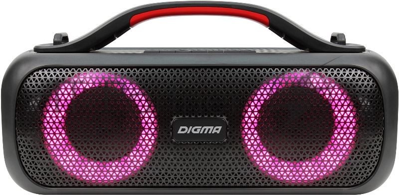 Колонка портативная Digma D-PS1531 черный/черный 40W 2.0 BT 10м 3000mAh